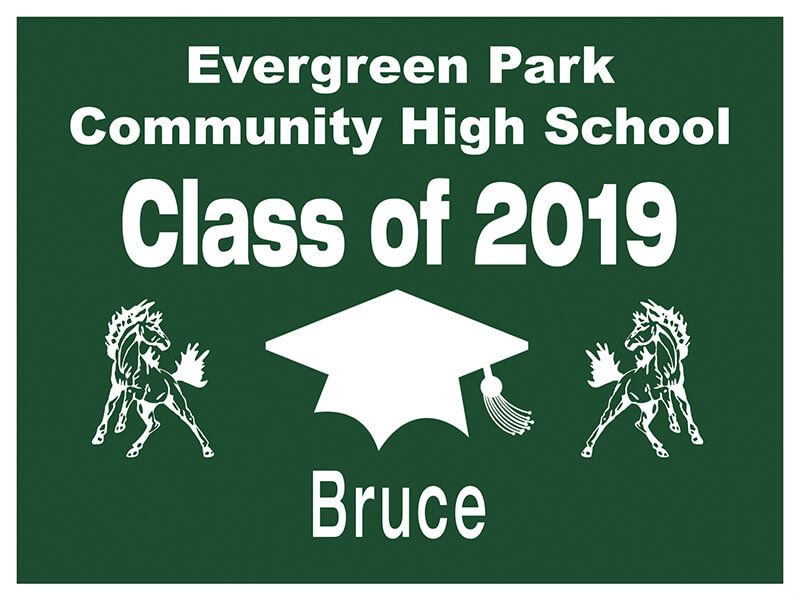 Evergreen Park Community High School Class Of 2019</br>Personalized Yard Sign 24 x 18